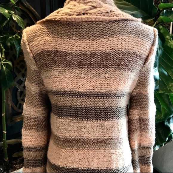 Vince v-neck wool blend ombré stripe cardigan - Picture 7 of 10